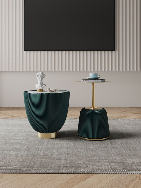 Anderson End Table 1.0 and End Table 2.0 in Green - Set of 2 2-AT03-GR Manhattan Comfort