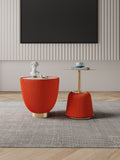 Anderson End Table 1.0 and End Table 2.0 in Orange - Set of 2 2-AT03-OR Manhattan Comfort