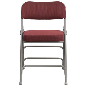 English Elm 2 Pack HERCULES Series Premium Curved Folding Chairs - Stylish Comfort for Events & Everyday Use Burgundy 2-AW-MC320AF-BG-GG