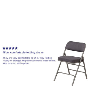 English Elm 2 Pack HERCULES Series Premium Curved Folding Chairs - Stylish Comfort for Events & Everyday Use Gray 2-AW-MC320AF-GRY-GG