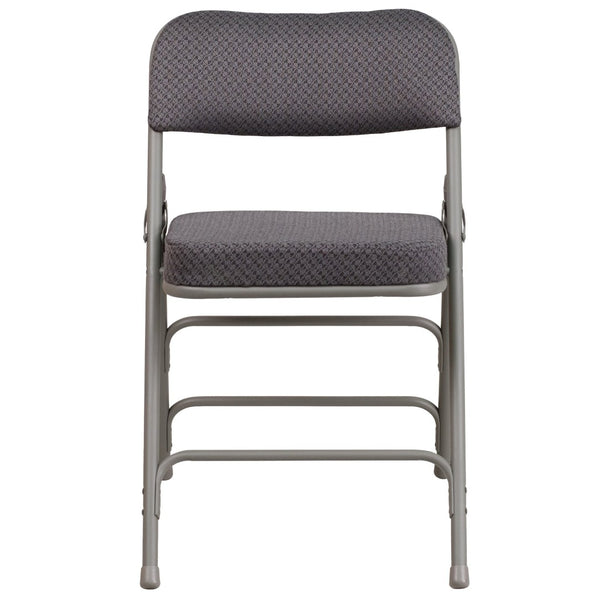 English Elm 2 Pack HERCULES Series Premium Curved Folding Chairs - Stylish Comfort for Events & Everyday Use Gray 2-AW-MC320AF-GRY-GG