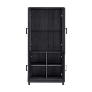 Jodie Bookcase in Charcoal Grey - Set of 2 2-BC001-GY Manhattan Comfort