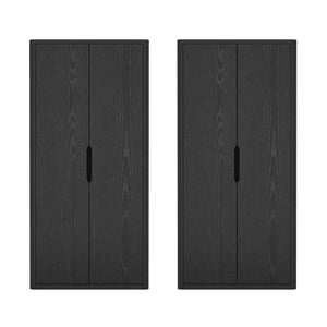 Manhattan Comfort Rivington Modern Bookcase Cabinet - Stylish 5-shelf Storage Solution For Elegant Home Interiors Black Mdp 2-bc004-bk