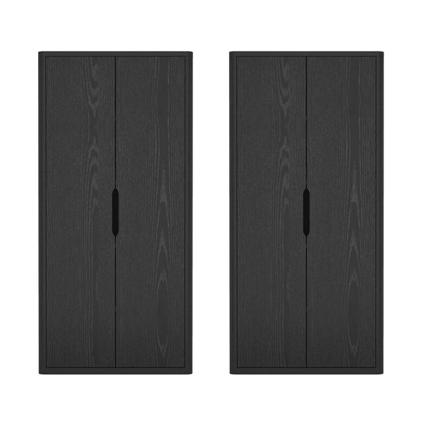 Manhattan Comfort Rivington Modern Bookcase Cabinet - Stylish 5-shelf Storage Solution For Elegant Home Interiors Black Mdp 2-bc004-bk