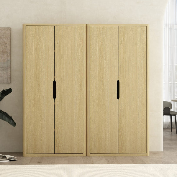 Manhattan Comfort Rivington Modern Bookcase Cabinet - Stylish 5-shelf Storage Solution For Elegant Home Interiors Natural Oak Mdp 2-bc004-na
