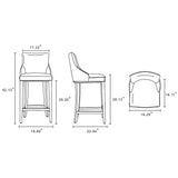 Shubert Barstool in Dark Taupe - Set of 2 2-BS019-DT Manhattan Comfort