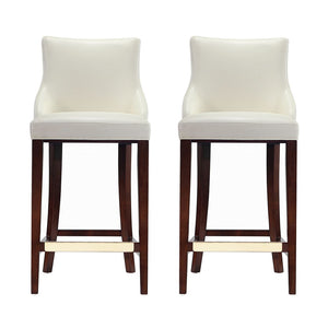 Shubert Barstool in Ivory - Set of 2 2-BS019-IV Manhattan Comfort