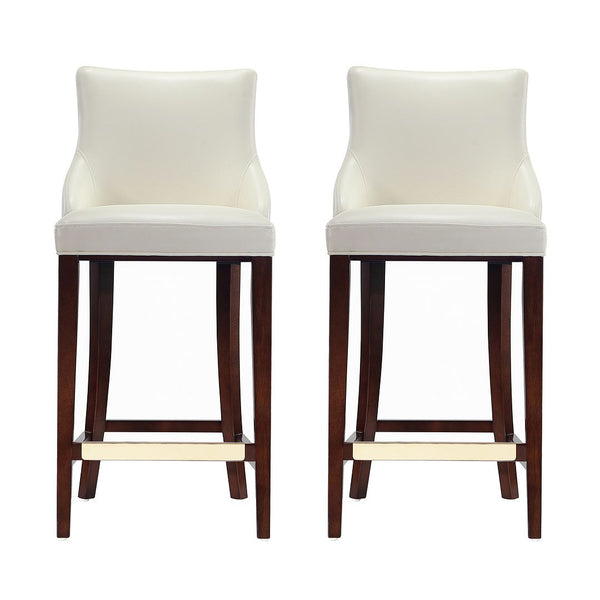 Shubert Barstool in Ivory - Set of 2 2-BS019-IV Manhattan Comfort