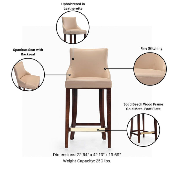 Shubert Barstool in Tan - Set of 2 2-BS019-TN Manhattan Comfort