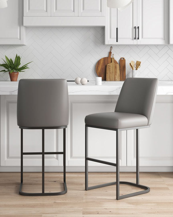 Serena Barstool in Grey - Set of 2 2-BS020-GY Manhattan Comfort