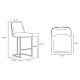 Serena Barstool in Light Grey - Set of 2 2-BS020-LG Manhattan Comfort