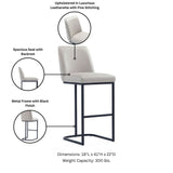 Serena Barstool in Light Grey - Set of 2 2-BS020-LG Manhattan Comfort