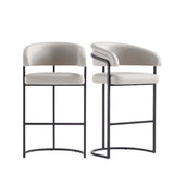 Augusta Barstool in Light Grey - Set of 2 2-BS021-LG Manhattan Comfort