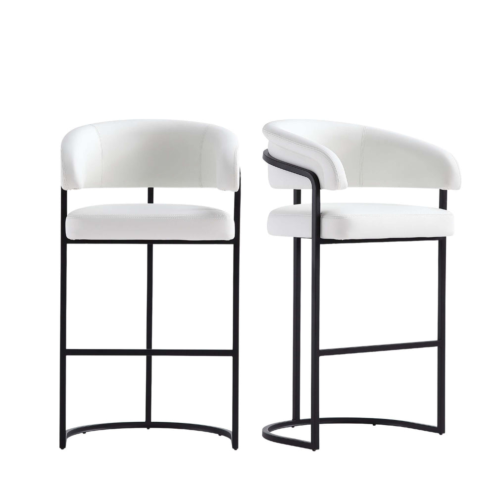 Augusta Barstool in White - Set of 2 2-BS021-WH Manhattan Comfort