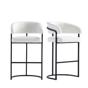 Augusta Barstool in White - Set of 2 2-BS021-WH Manhattan Comfort