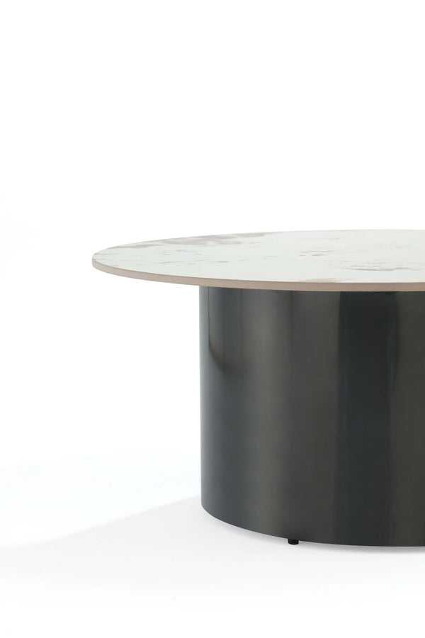 Alondra Coffee Table and End Table Set of 2 in Black 2-CE0147 Manhattan Comfort