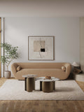 Monica Coffee Table and End Table Set of 2 in Gold 2-CE0169 Manhattan Comfort