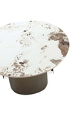 Monica Coffee Table and End Table Set of 2 in Gold 2-CE0169 Manhattan Comfort