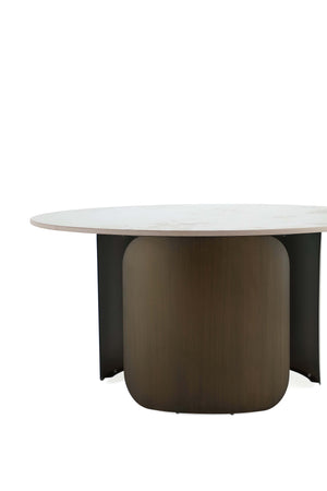 Monica Coffee Table and End Table Set of 2 in Gold 2-CE0169 Manhattan Comfort