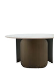 Monica Coffee Table and End Table Set of 2 in Gold 2-CE0169 Manhattan Comfort