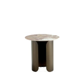 Monica Coffee Table and End Table Set of 2 in Gold 2-CE0169 Manhattan Comfort