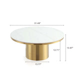 Glenn Coffee Table and End Table Set of 2 in Gold 2-CE1710 Manhattan Comfort