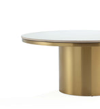 Glenn Coffee Table and End Table Set of 2 in Gold 2-CE1710 Manhattan Comfort