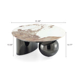 Laurel Coffee Table and End Table Set of 2 in Black 2-CE1811 Manhattan Comfort