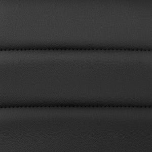 English Elm Vincent Modern Adjustable Bar Stools Set of 2 - Chic Swivel Design for Kitchen or Game Room Decor Black Vinyl/Gold Frame 2-CH-92023-1-BK-G-GG