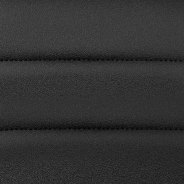 English Elm Vincent Modern Adjustable Bar Stools Set of 2 - Chic Swivel Design for Kitchen or Game Room Decor Black Vinyl/Gold Frame 2-CH-92023-1-BK-G-GG