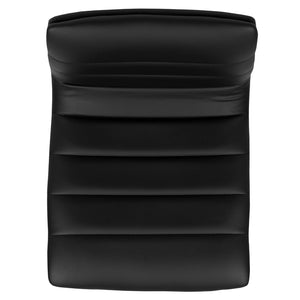 English Elm Vincent Modern Adjustable Bar Stools Set of 2 - Chic Swivel Design for Kitchen or Game Room Decor Black Vinyl/Gold Frame 2-CH-92023-1-BK-G-GG