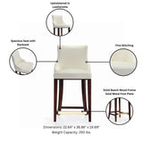 Shubert Counter Stool in Ivory - Set of 2 2-CS016-IV Manhattan Comfort