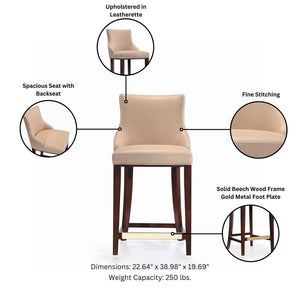 Shubert Counter Stool in Tan - Set of 2 2-CS016-TN Manhattan Comfort