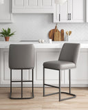 Serena Counter Stool in Grey - Set of 2 2-CS017-GY Manhattan Comfort