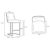 Serena Counter Stool in Grey - Set of 2 2-CS017-GY Manhattan Comfort