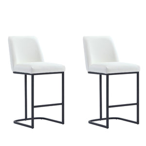 Serena Counter Stool in White - Set of 2 2-CS017-WH Manhattan Comfort