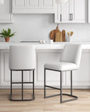 Serena Counter Stool in White - Set of 2 2-CS017-WH Manhattan Comfort