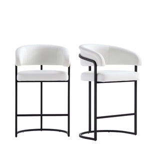 Augusta Counter Stool in White - Set of 2 2-CS018-WH Manhattan Comfort