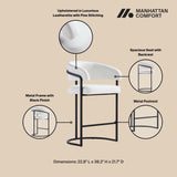 Augusta Counter Stool in White - Set of 2 2-CS018-WH Manhattan Comfort