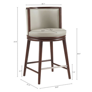 Manhattan Comfort Evalyn Exquisite Chenille Counter Stools With Elegant Beech Wood Frame For Chic Home Décor Stone Beech Wood 2-cs021-st