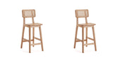 Manhattan Comfort Versailles Industry Chic Counter Stool - Set of 2 Nature 2-CSCA01-NA