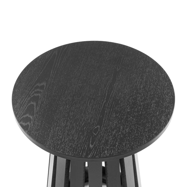 Manhattan Comfort 2-piece Elegant Coffee And End Table Set With Sculptural Design For Modern Living Room Spaces Black Mdf 2-ctet1912-bk