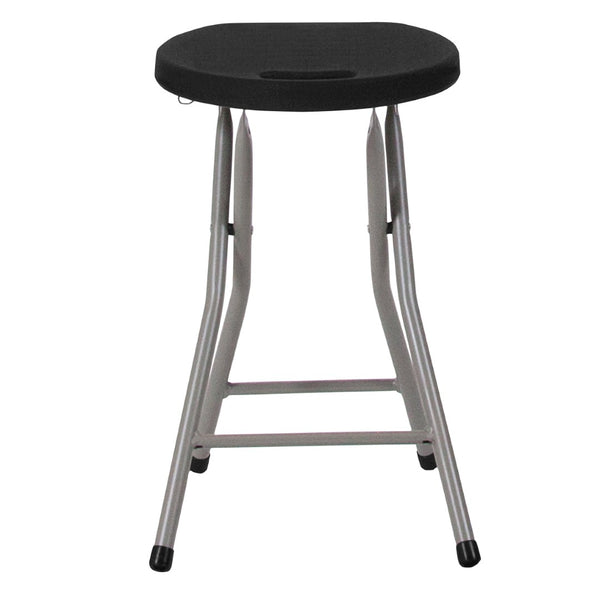 English Elm Micah 2 Pack Folding Stools – Lightweight, Durable, and Portable Seating for Home & Events 2-DAD-YCD-30-GG