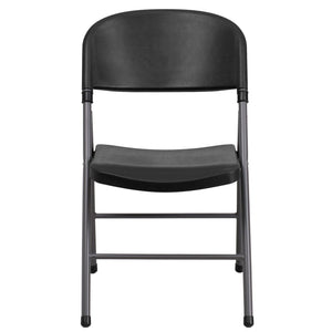 English Elm 2 Pack HERCULES Series Folding Chairs - 330 lb Capacity, Durable Comfort for Events & Home Use Black 2-DAD-YCD-50-GG