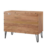 2-Piece DUMBO Standard 3-Drawer Dresser and DUMBO 1.0 Nightstand in Golden Brown 2-DB01-GB Manhattan Comfort