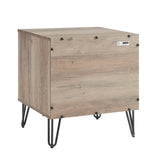 2-Piece DUMBO Standard 3-Drawer Dresser and DUMBO 1.0 Nightstand in Rustic Grey 2-DB01-GY Manhattan Comfort