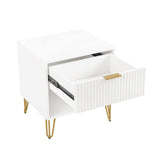 2-Piece DUMBO Standard 3-Drawer Dresser and DUMBO 1.0 Nightstand in White 2-DB01-WH Manhattan Comfort