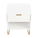 2-Piece DUMBO Standard 3-Drawer Dresser and DUMBO 1.0 Nightstand in White 2-DB01-WH Manhattan Comfort