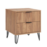 2-Piece DUMBO Standard 3-Drawer Dresser and DUMBO 2.0 Nightstand in Golden Brown 2-DB02-GB Manhattan Comfort