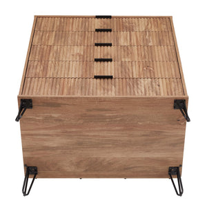 2-Piece DUMBO  5-Drawer Tall Dresser and DUMBO 6-Drawer Double Low Dresser in Golden Brown 2-DB03-GB Manhattan Comfort